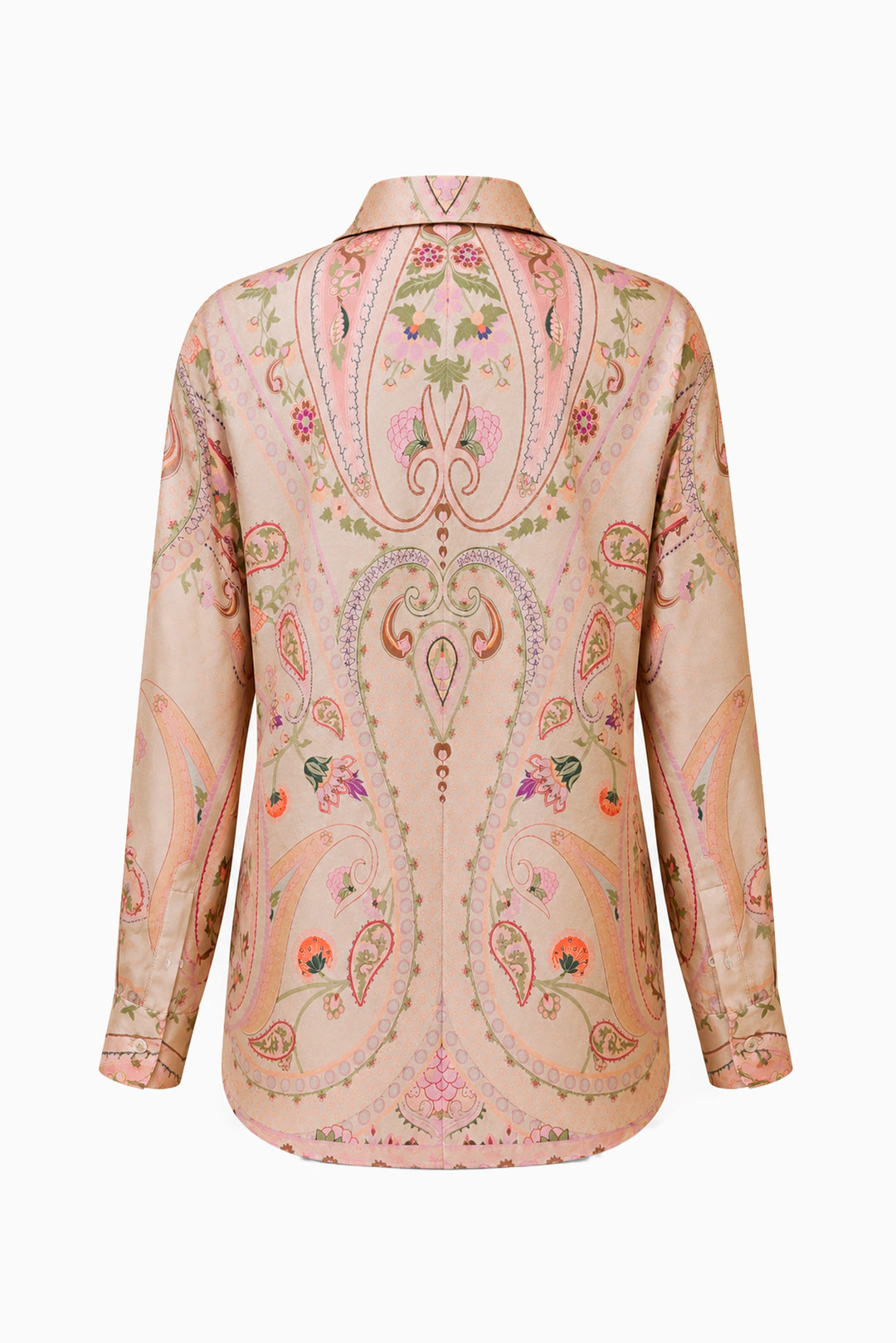Ivory Baroque Crest Silk Shirt