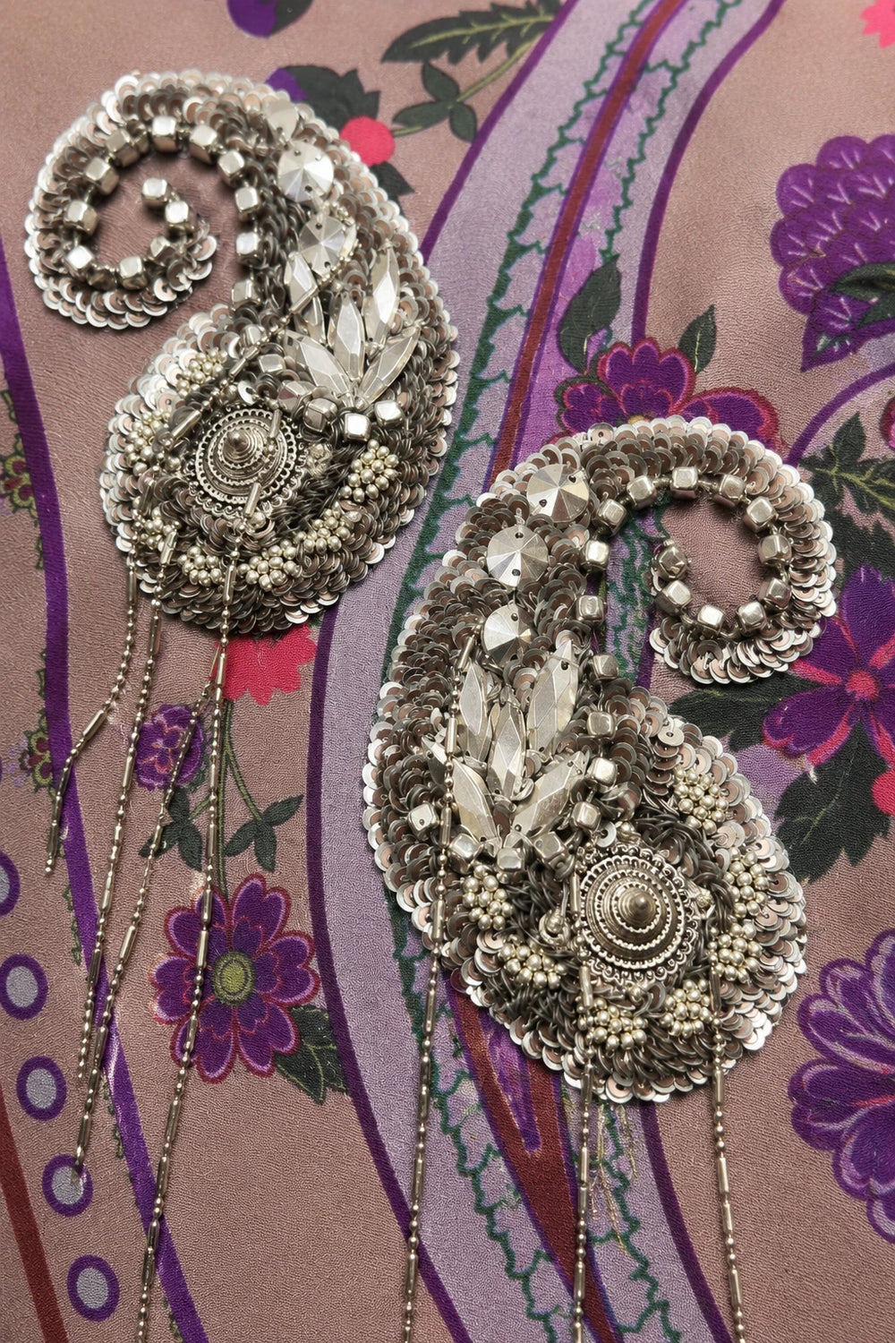 Muted Mauve Damask Silk Shirt-Shirts-Siddhartha Bansal