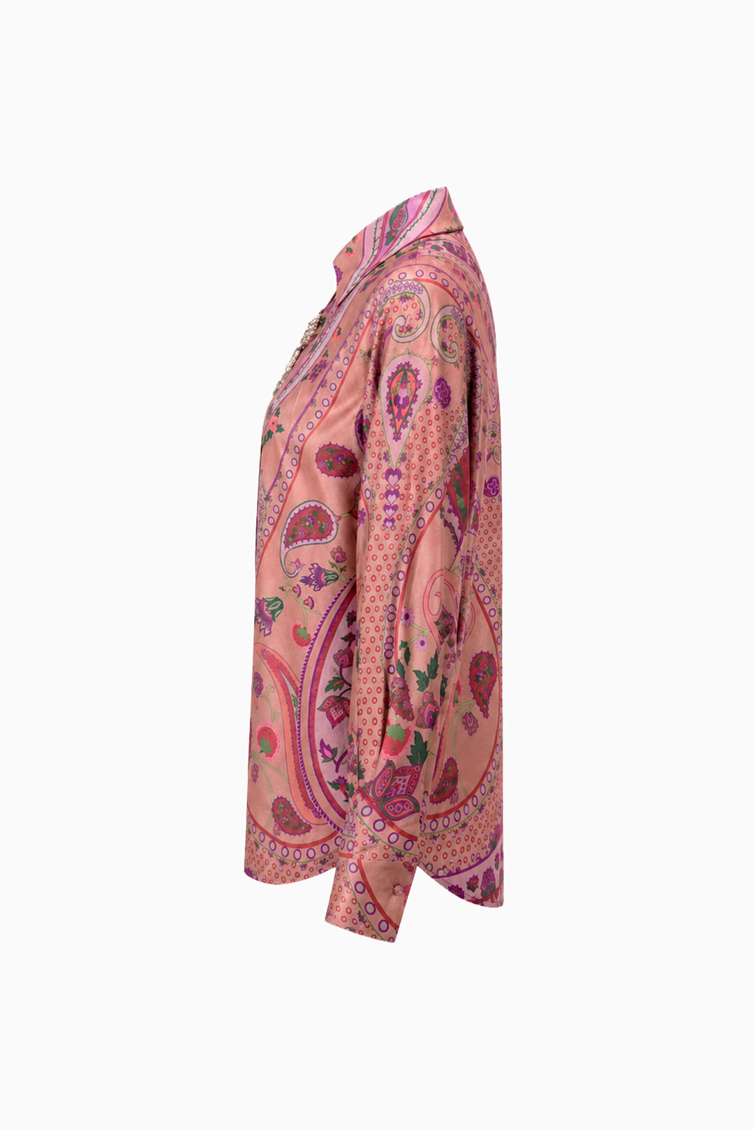 Muted Mauve Damask Silk Shirt-Shirts-Siddhartha Bansal