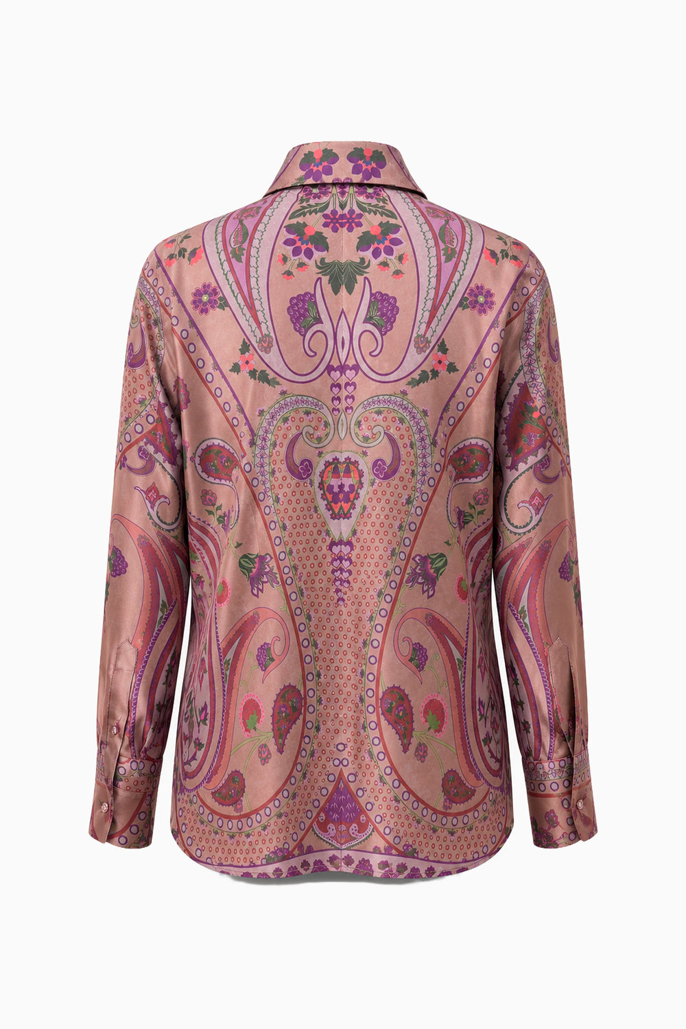 Muted Mauve Damask Silk Shirt-Shirts-Siddhartha Bansal
