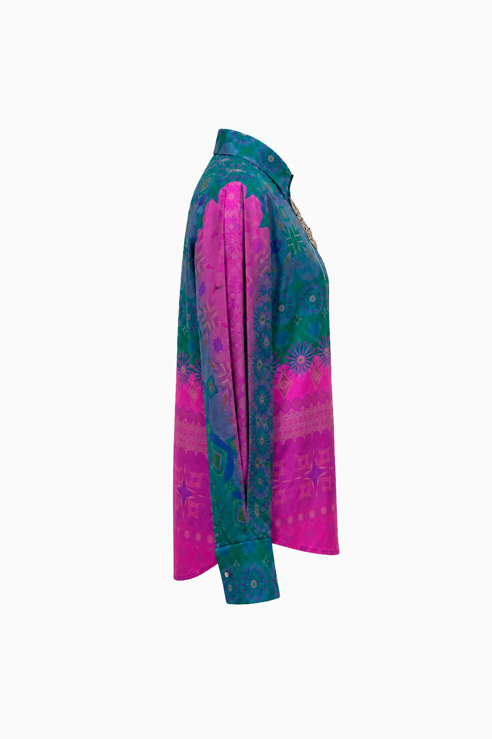 Amethyst Horizon Paisley Silk Shirt-Shirts-Siddhartha Bansal