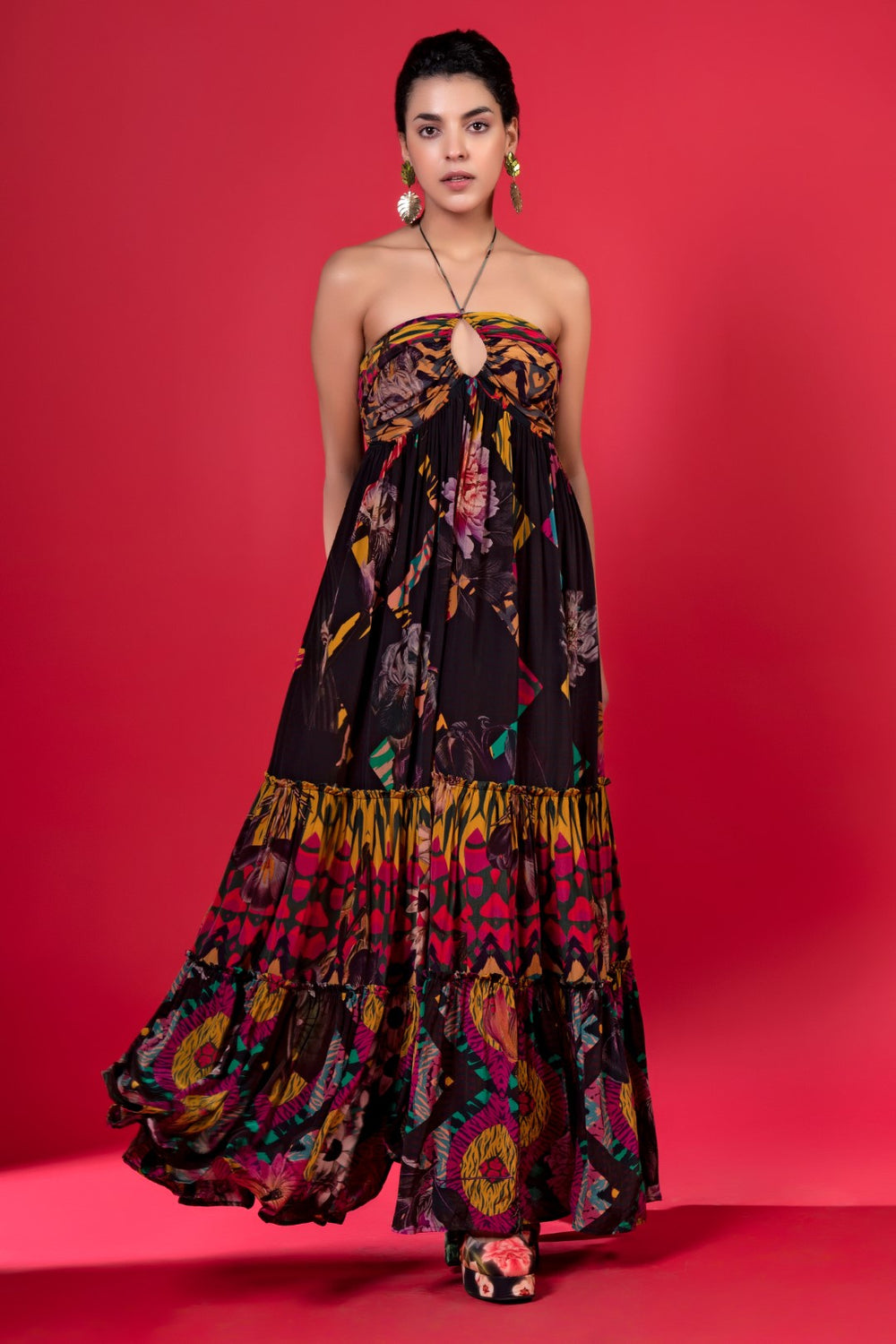 Juniper Print Tier Dress-Siddhartha Bansal