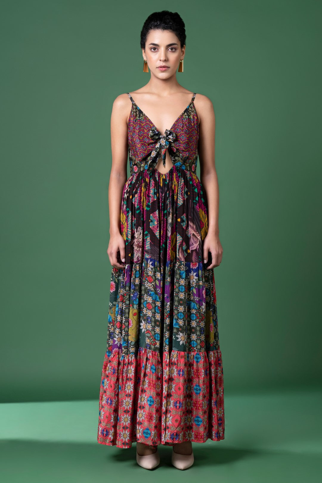 Sylvan Print Tier Dress-Siddhartha Bansal