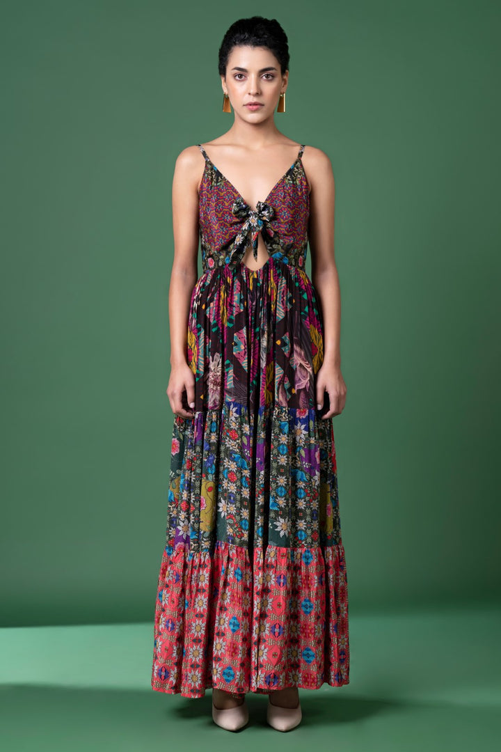 Sylvan Print Tier Dress-Siddhartha Bansal