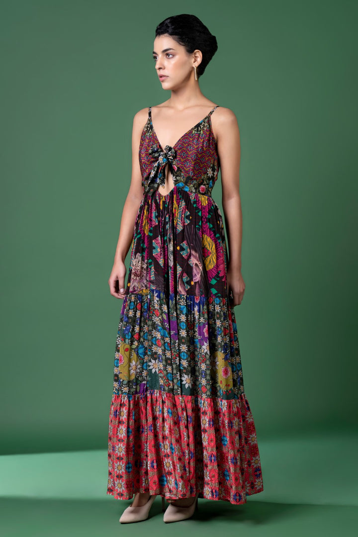 Sylvan Print Tier Dress-Siddhartha Bansal