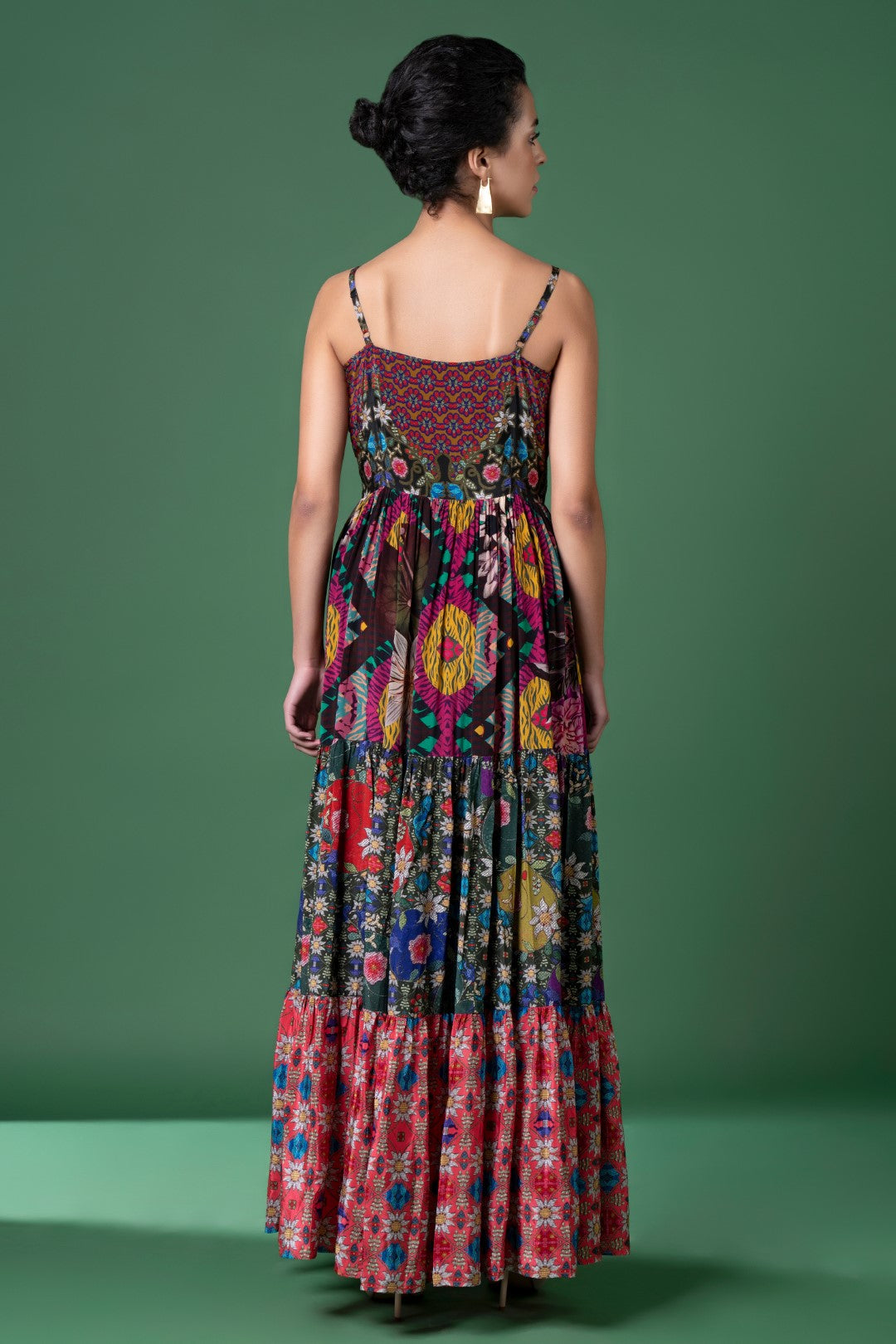Sylvan Print Tier Dress-Siddhartha Bansal