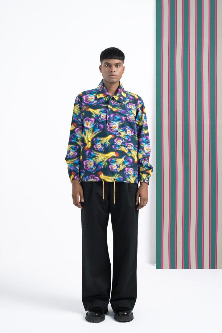 Night Bloom Pullover Jacket-JACKETS-Siddhartha Bansal