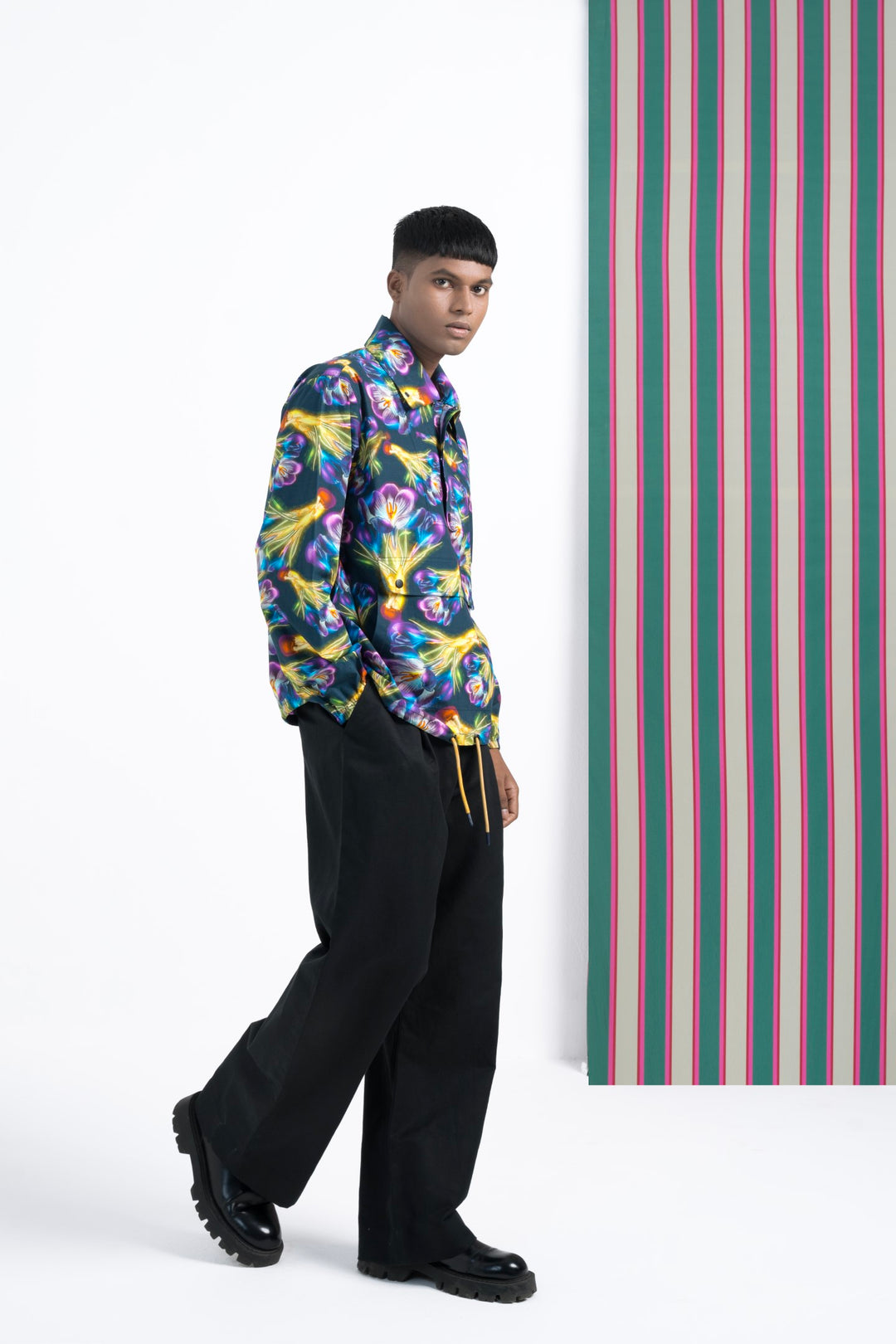 Night Bloom Pullover Jacket-JACKETS-Siddhartha Bansal