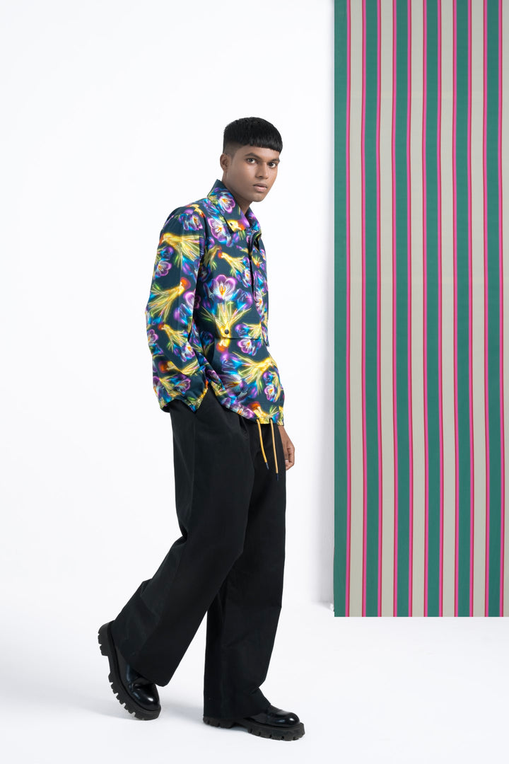 Night Bloom Pullover Jacket-JACKETS-Siddhartha Bansal