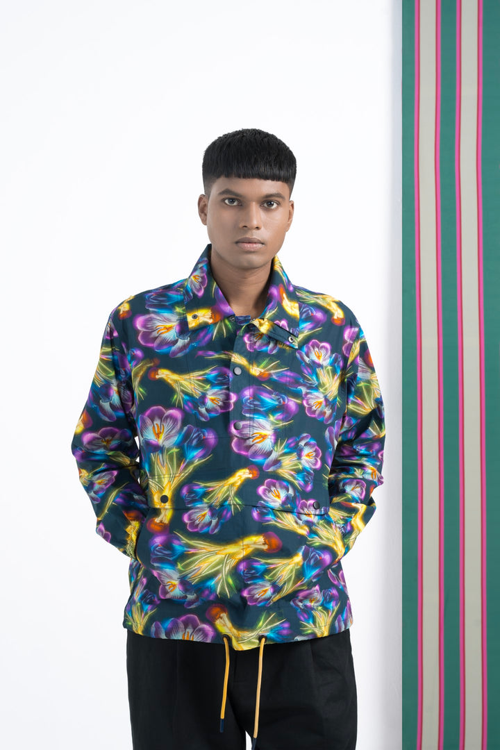 Night Bloom Pullover Jacket-JACKETS-Siddhartha Bansal