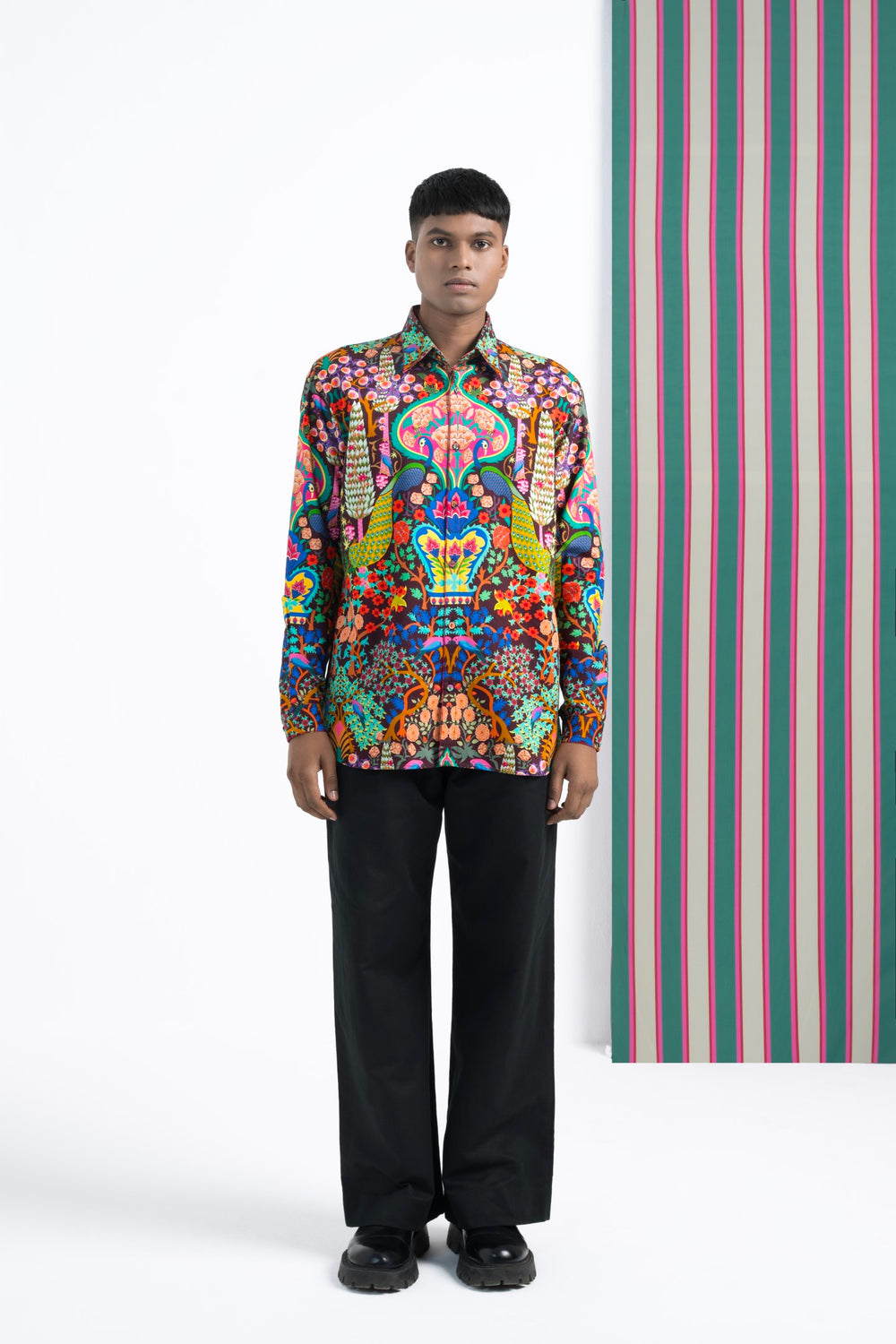 Brown Bagh Shirt-Shirts-Siddhartha Bansal