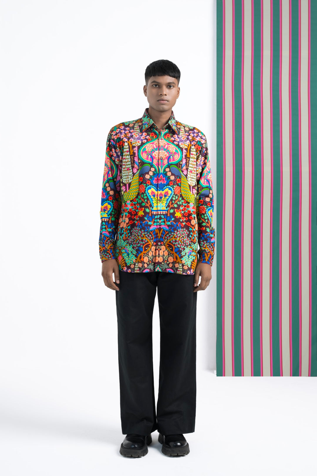 Brown Bagh Shirt-Shirts-Siddhartha Bansal