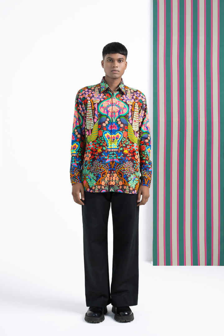 Brown Bagh Shirt-Shirts-Siddhartha Bansal
