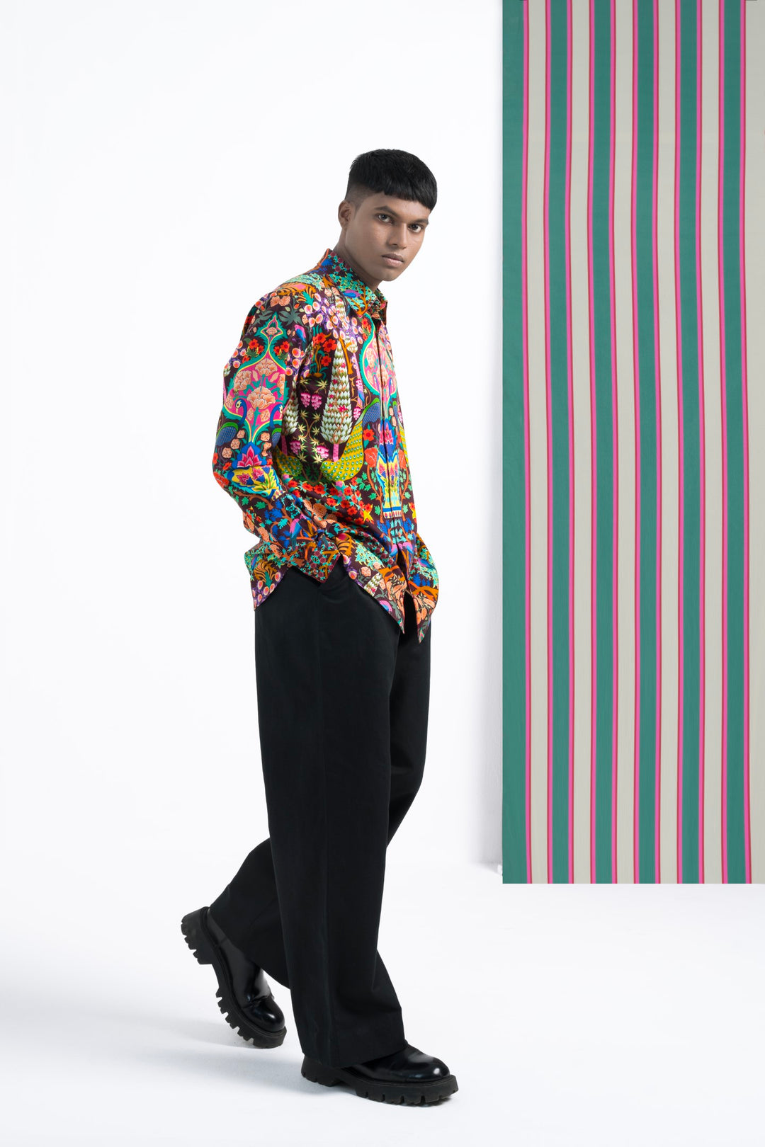 Brown Bagh Shirt-Shirts-Siddhartha Bansal