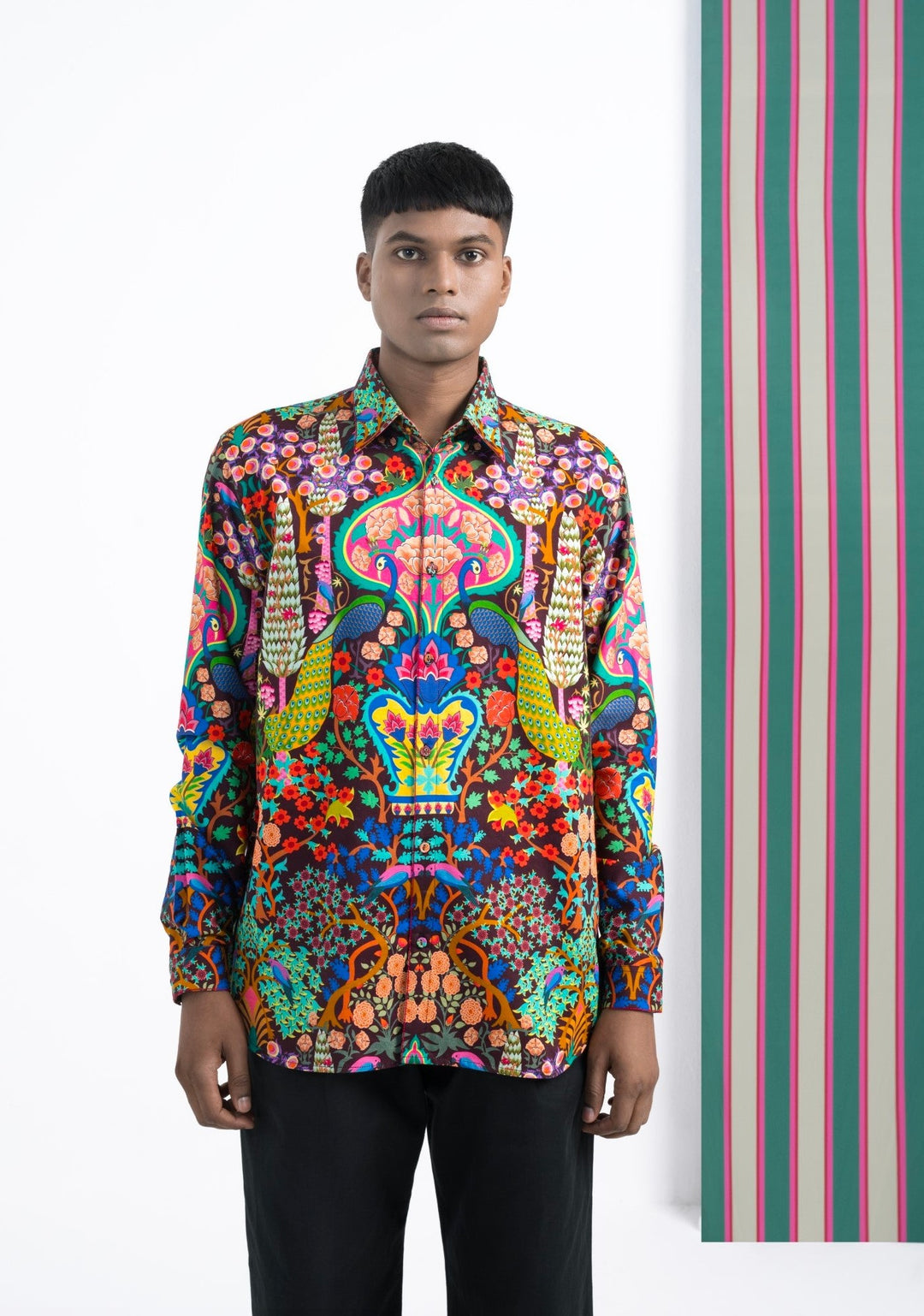 Brown Bagh Shirt-Shirts-Siddhartha Bansal