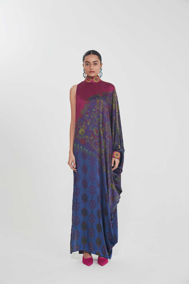 ZEBA ONE SHOULDERDRESS-Kaftan-Siddhartha Bansal