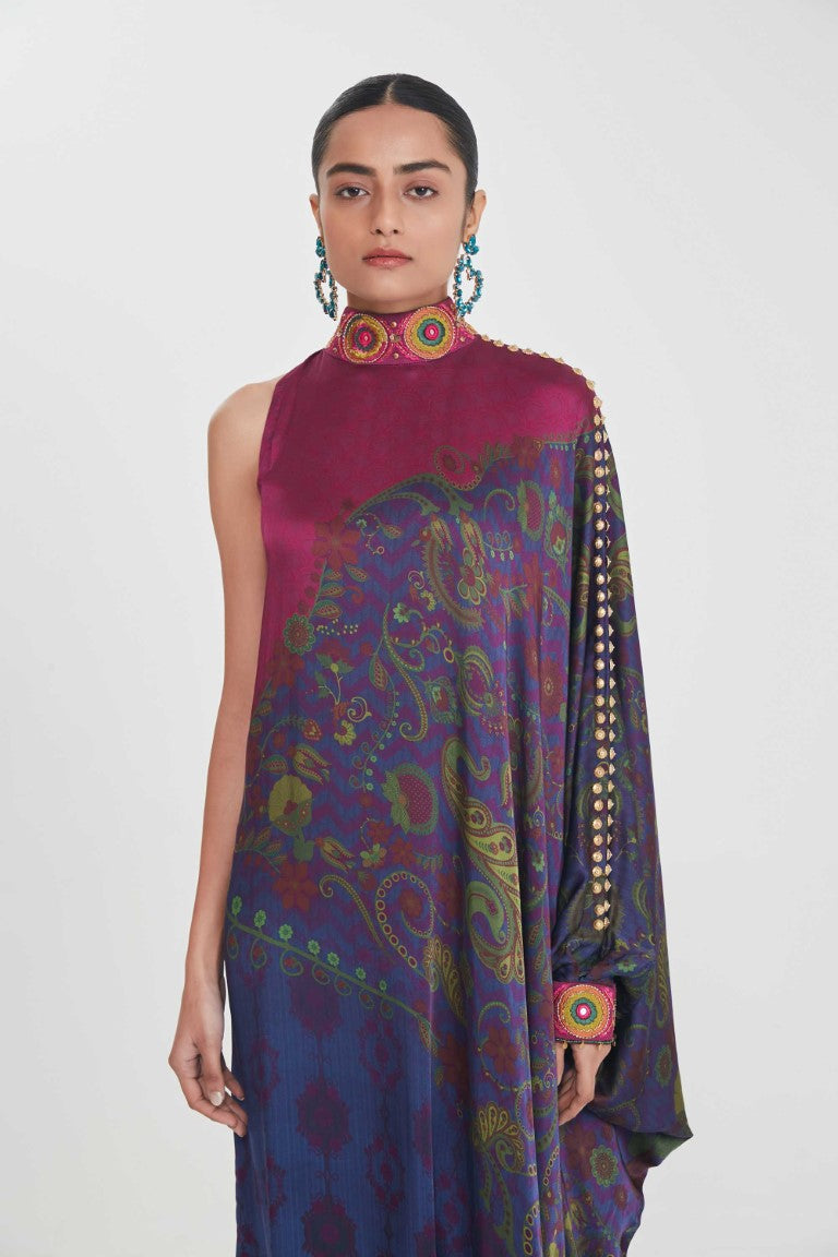 ZEBA ONE SHOULDERDRESS-Kaftan-Siddhartha Bansal