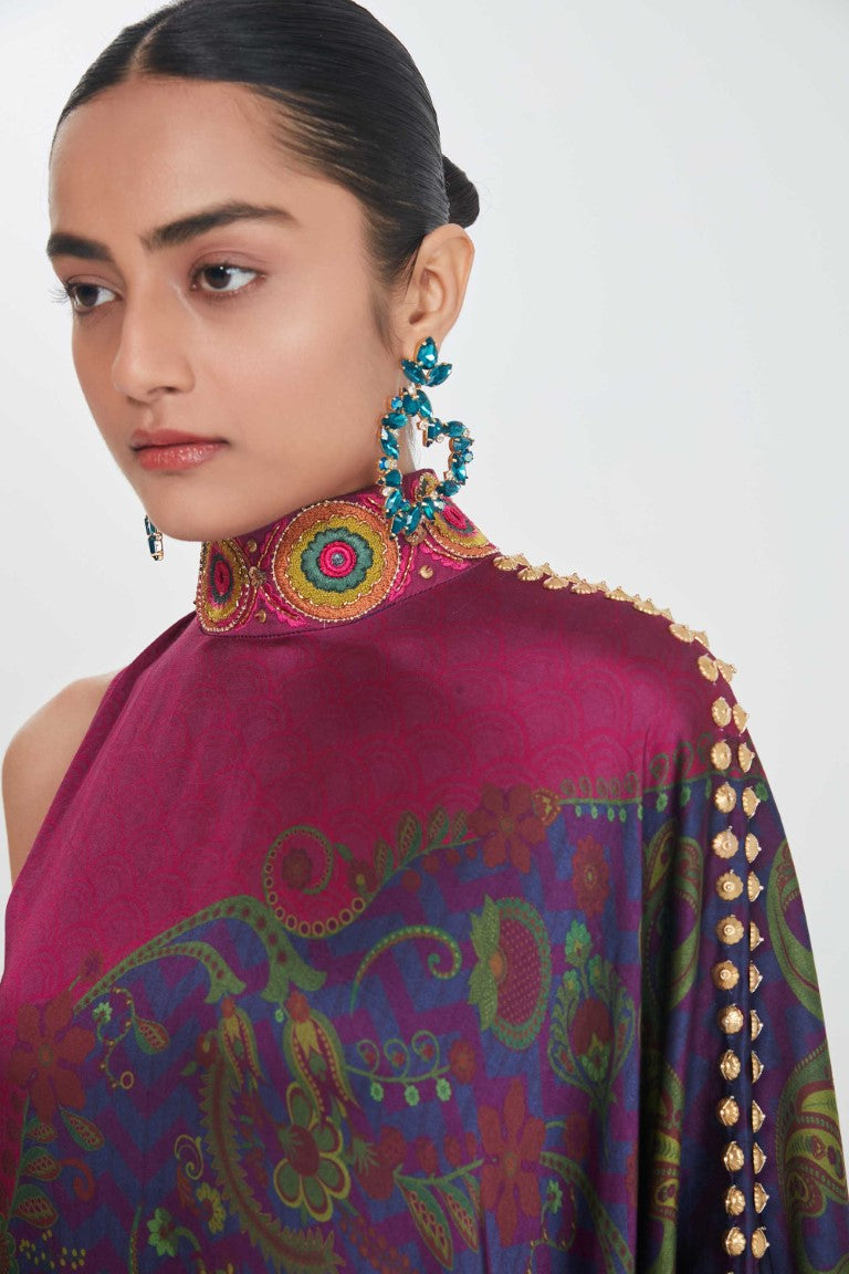 ZEBA ONE SHOULDERDRESS-Kaftan-Siddhartha Bansal