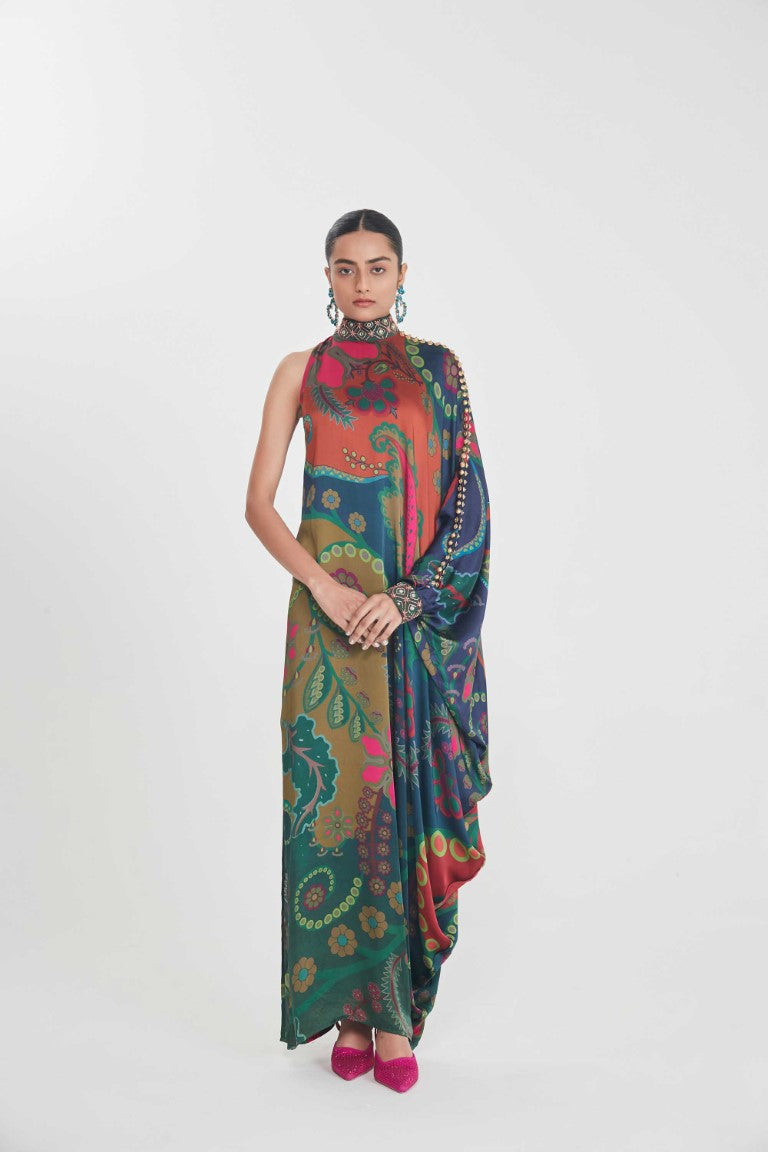 PARIZAD ONE SHOULDERDRESS-Kaftan-Siddhartha Bansal