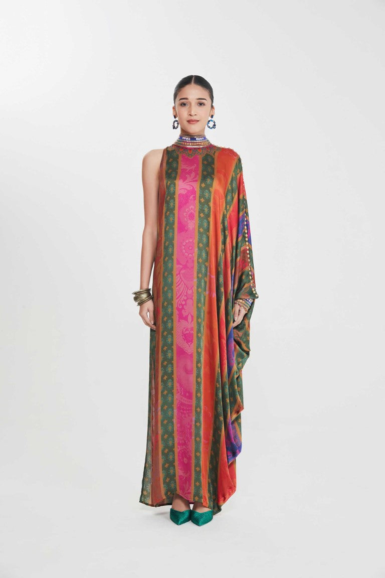 BAHAAR ONE SHOULDERDRESS-Kaftan-Siddhartha Bansal