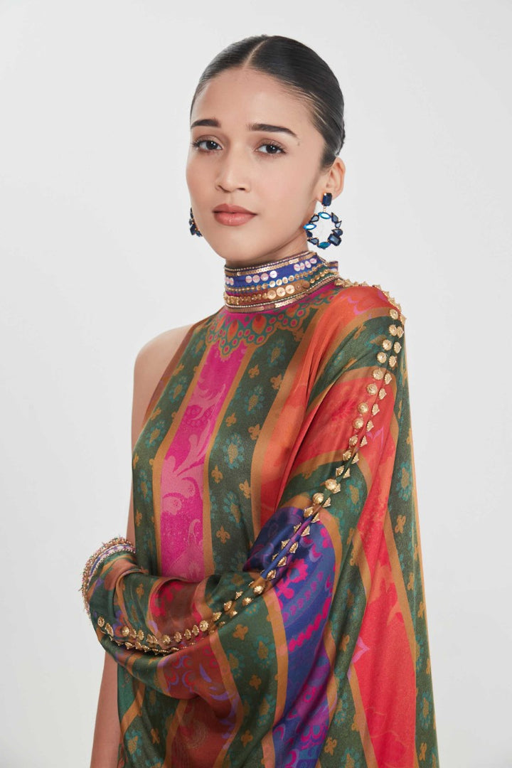 BAHAAR ONE SHOULDERDRESS-Kaftan-Siddhartha Bansal