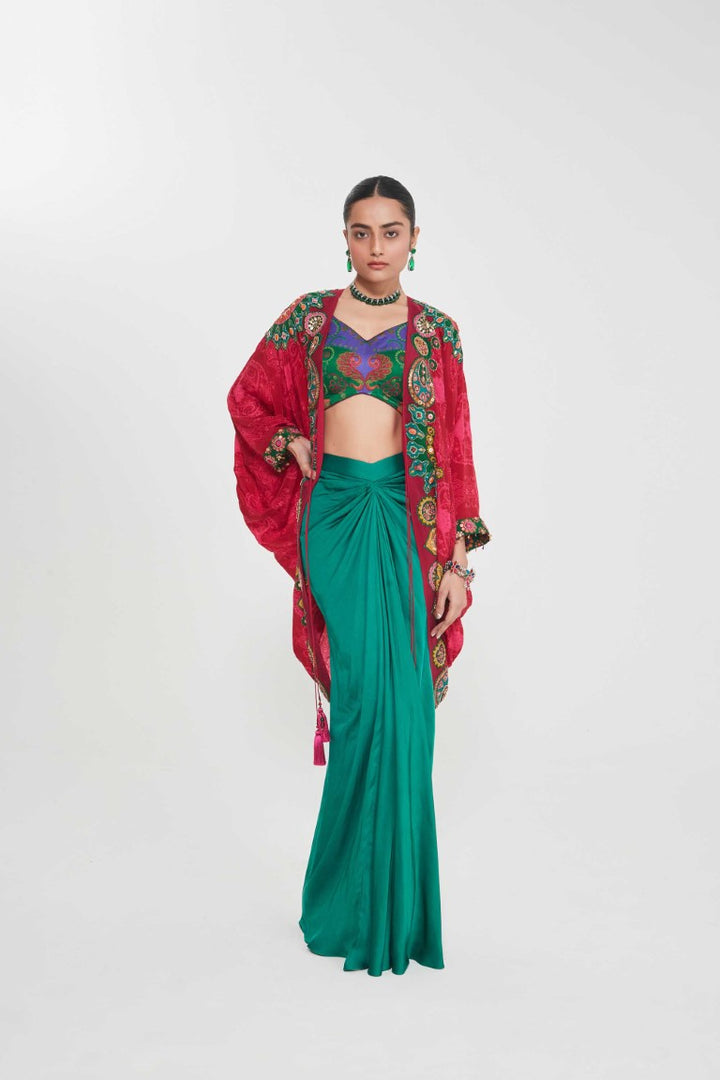 RUBY SHRUG SET-Kaftan-Siddhartha Bansal
