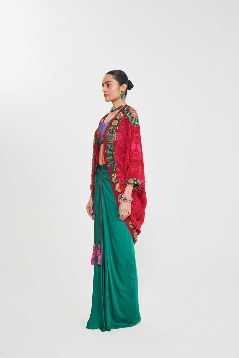 RUBY SHRUG SET-Kaftan-Siddhartha Bansal