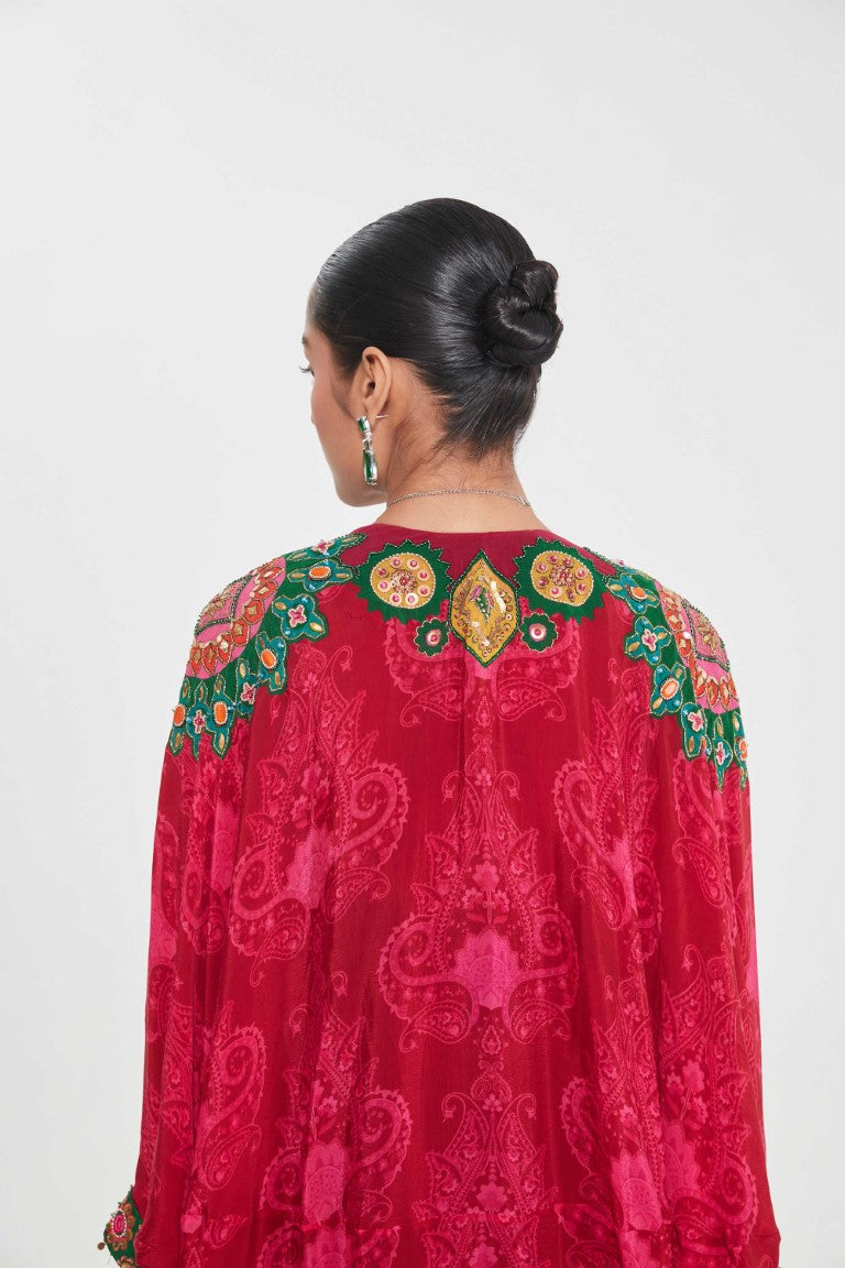 RUBY SHRUG SET-Kaftan-Siddhartha Bansal