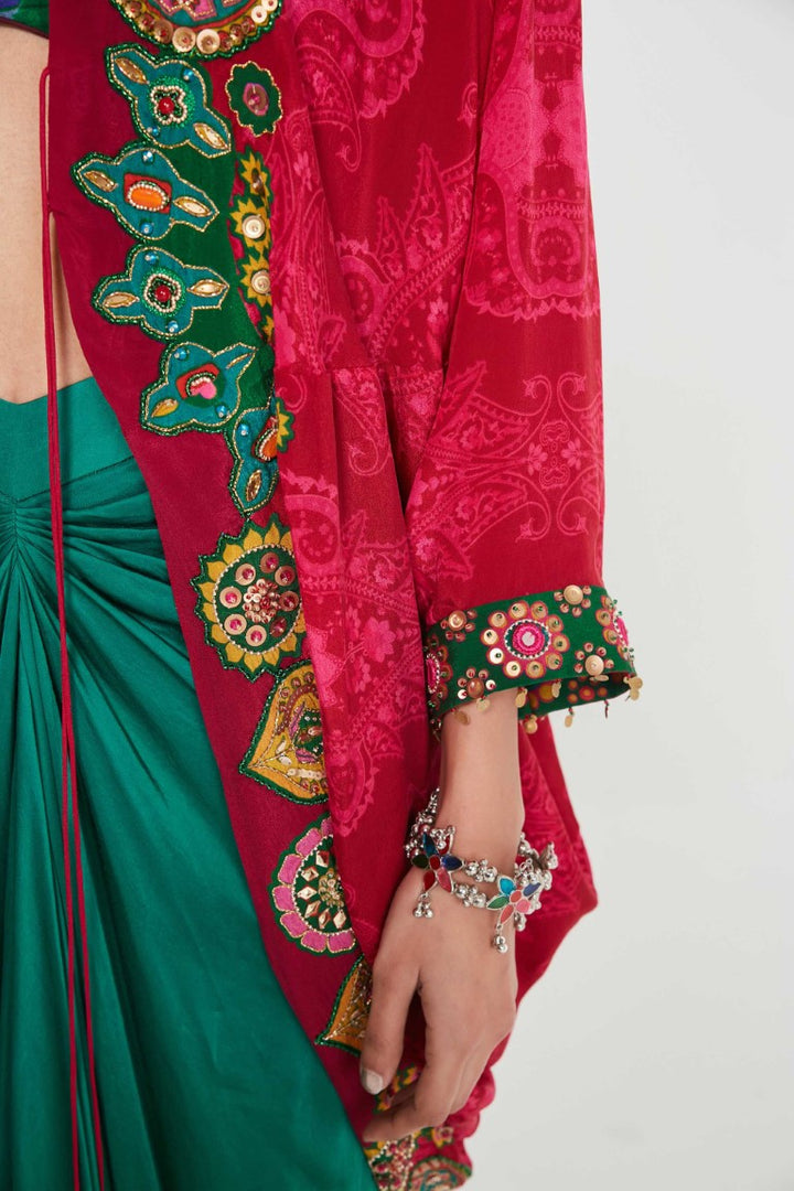 RUBY SHRUG SET-Kaftan-Siddhartha Bansal