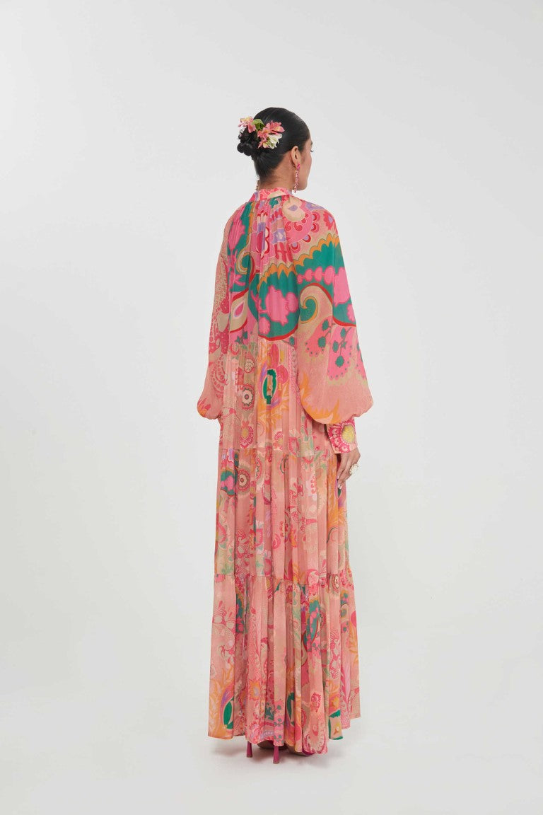 FARHA TIERED DRESS-Dresses-Siddhartha Bansal