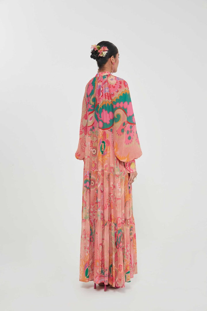 FARHA TIERED DRESS-Dresses-Siddhartha Bansal