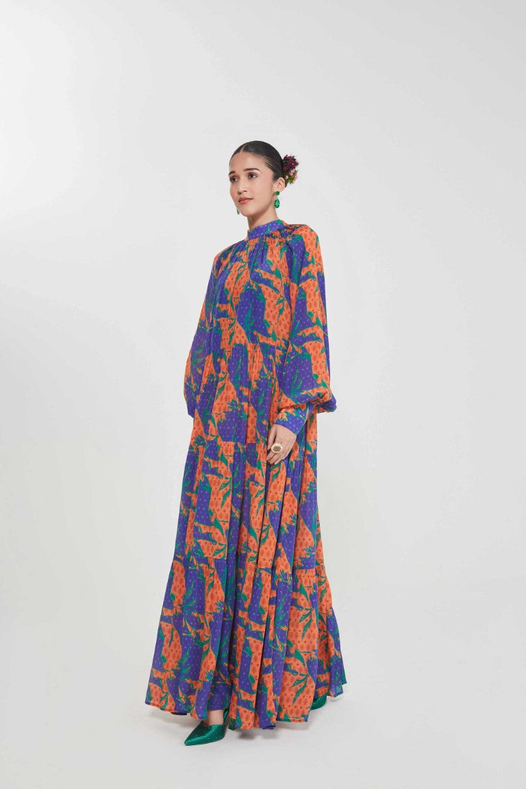 SUFI TIERED DRESS-Kaftan-Siddhartha Bansal