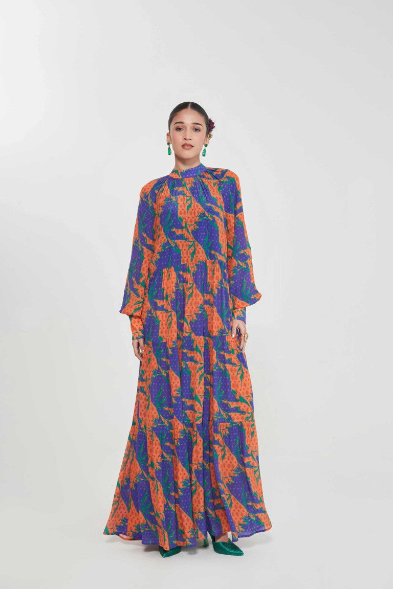 SUFI TIERED DRESS-Kaftan-Siddhartha Bansal