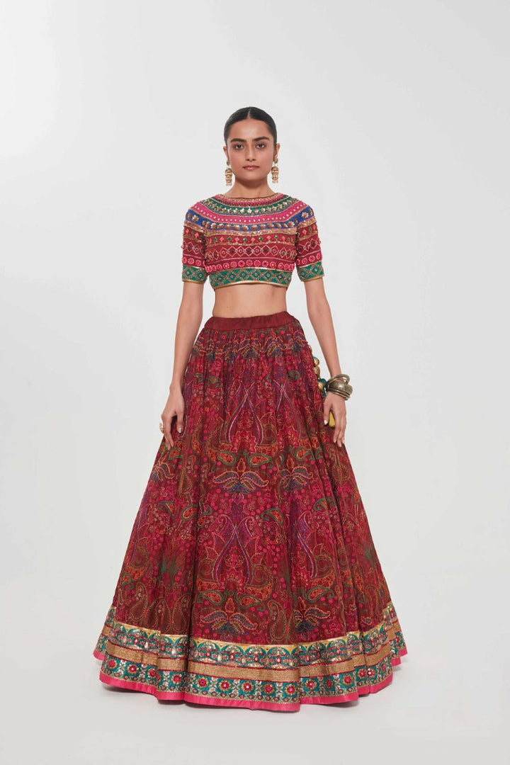 RUBI LEHANGA SET-Kaftan-Siddhartha Bansal
