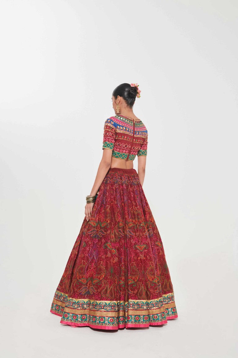 RUBI LEHANGA SET-Kaftan-Siddhartha Bansal