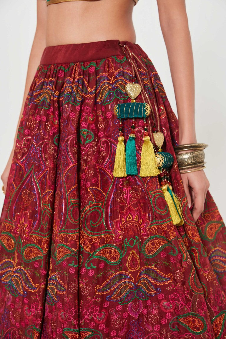 RUBI LEHANGA SET-Kaftan-Siddhartha Bansal
