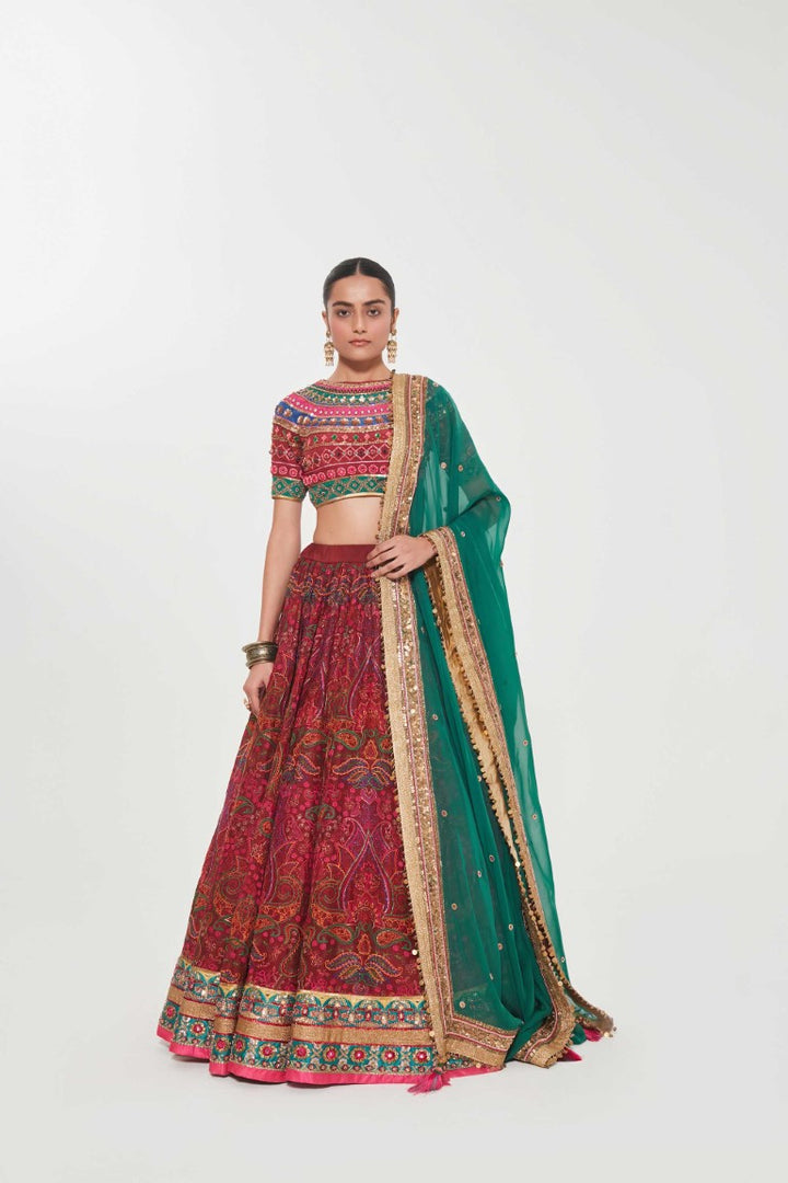 RUBI LEHANGA SET-Kaftan-Siddhartha Bansal