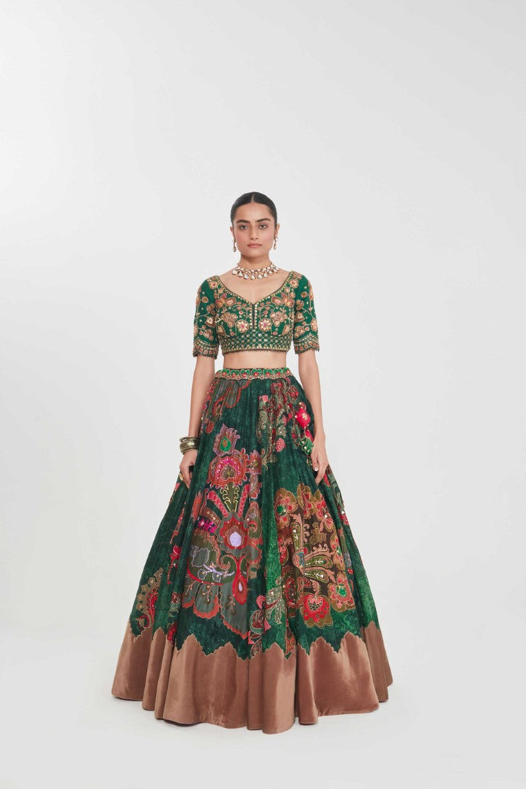 FIRDOUS LEHANGA SET-Kaftan-Siddhartha Bansal