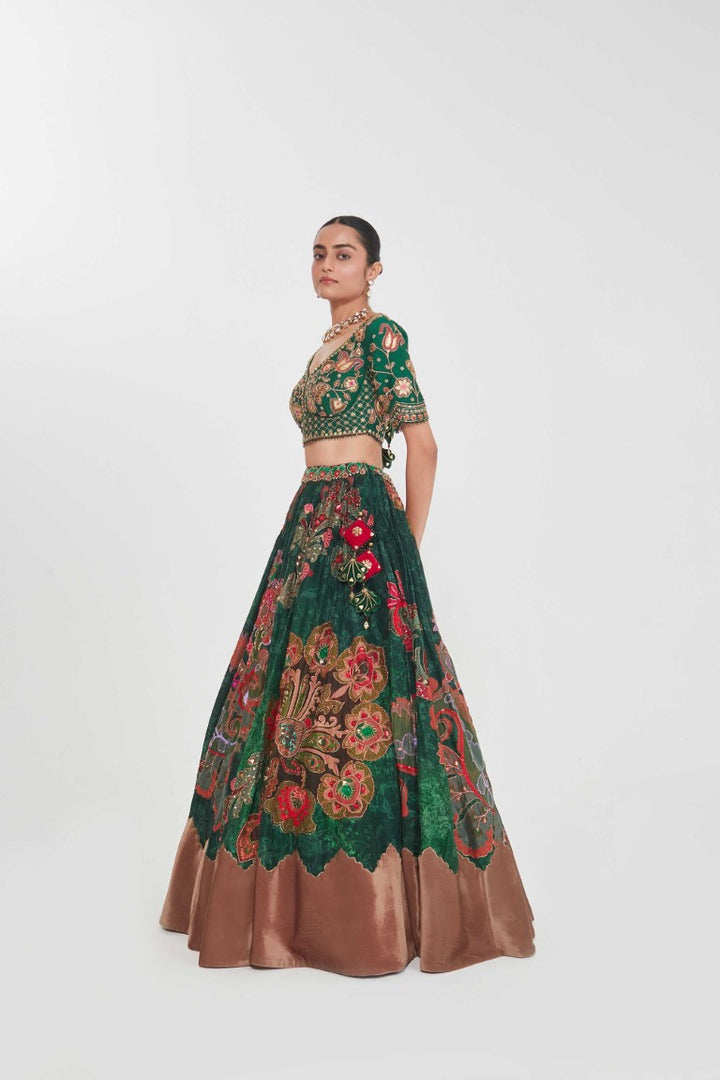 FIRDOUS LEHANGA SET-Kaftan-Siddhartha Bansal