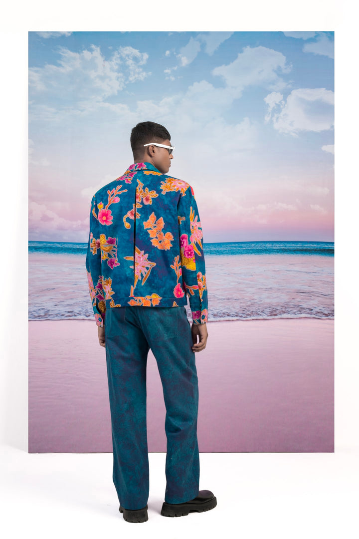 Seasons Blue Jacket-JACKETS-Siddhartha Bansal