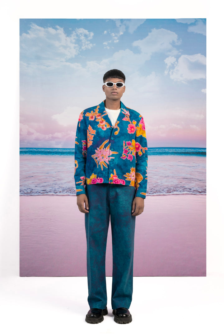Seasons Blue Jacket-JACKETS-Siddhartha Bansal