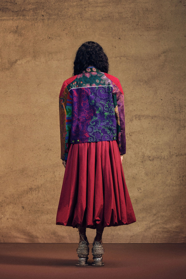 Multi Panel Jacket And Ballon Skirt Set