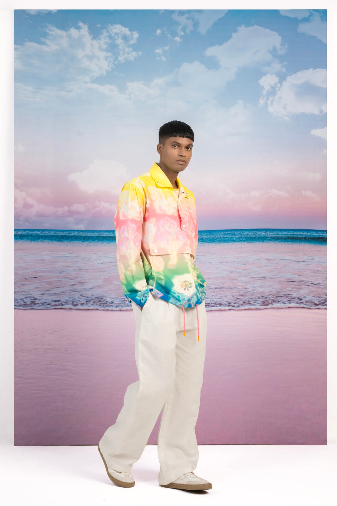Evening Bloom Pullover Jacket-JACKETS-Siddhartha Bansal