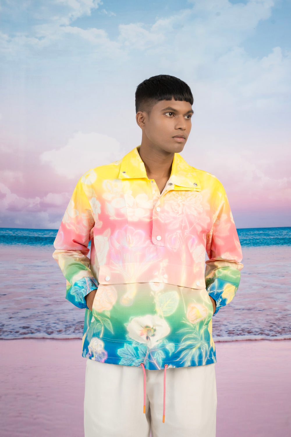 Evening Bloom Pullover Jacket-JACKETS-Siddhartha Bansal