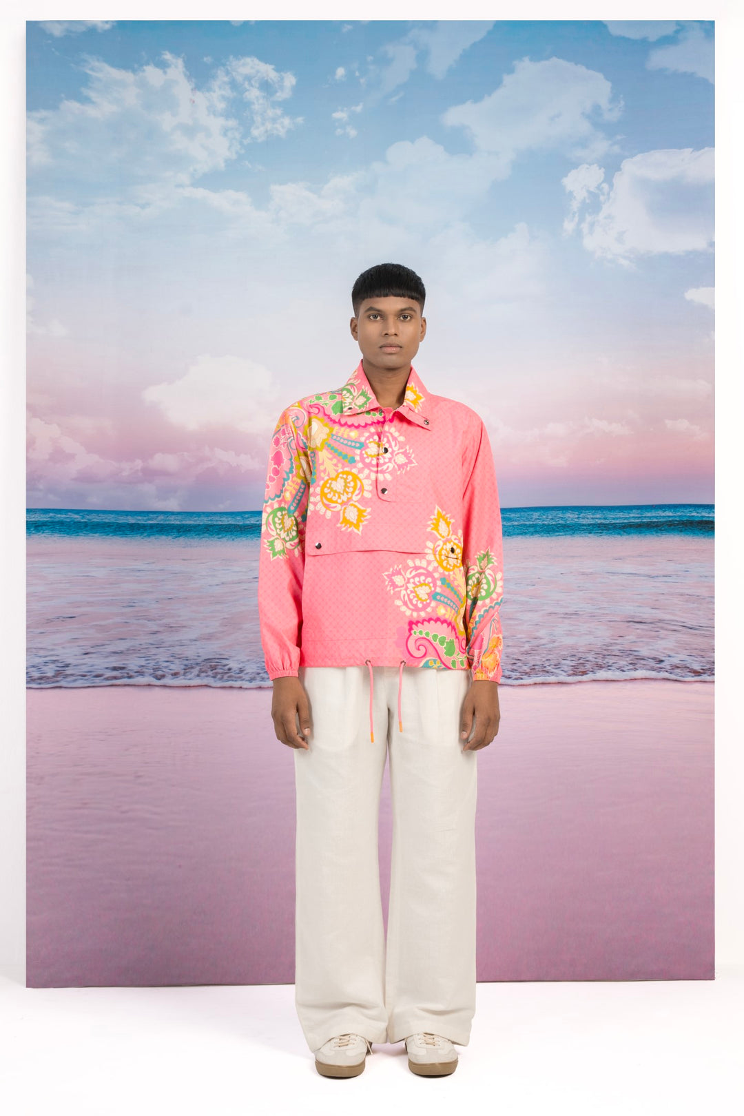 Candy Pink Pullover Jacket-JACKETS-Siddhartha Bansal