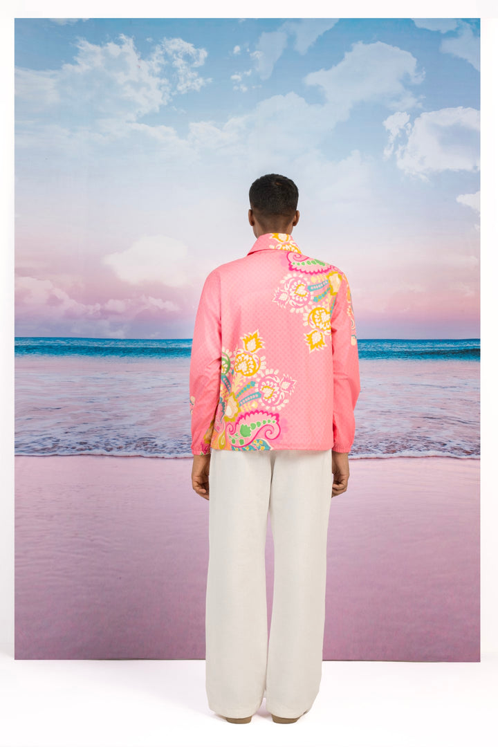 Candy Pink Pullover Jacket-JACKETS-Siddhartha Bansal
