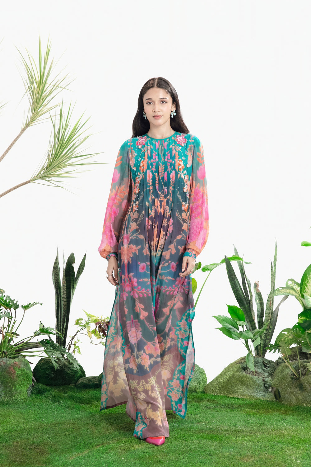 DREAMSCAPE NIGHT DRESS-Kaftan, Dress-Siddhartha Bansal