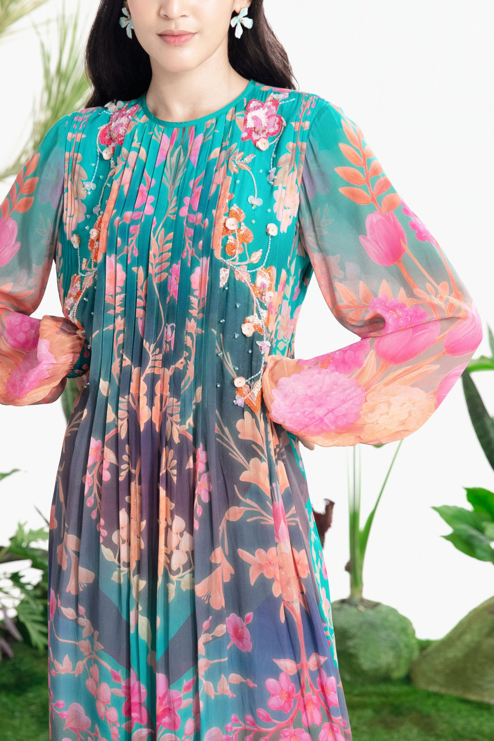 DREAMSCAPE NIGHT DRESS-Kaftan, Dress-Siddhartha Bansal
