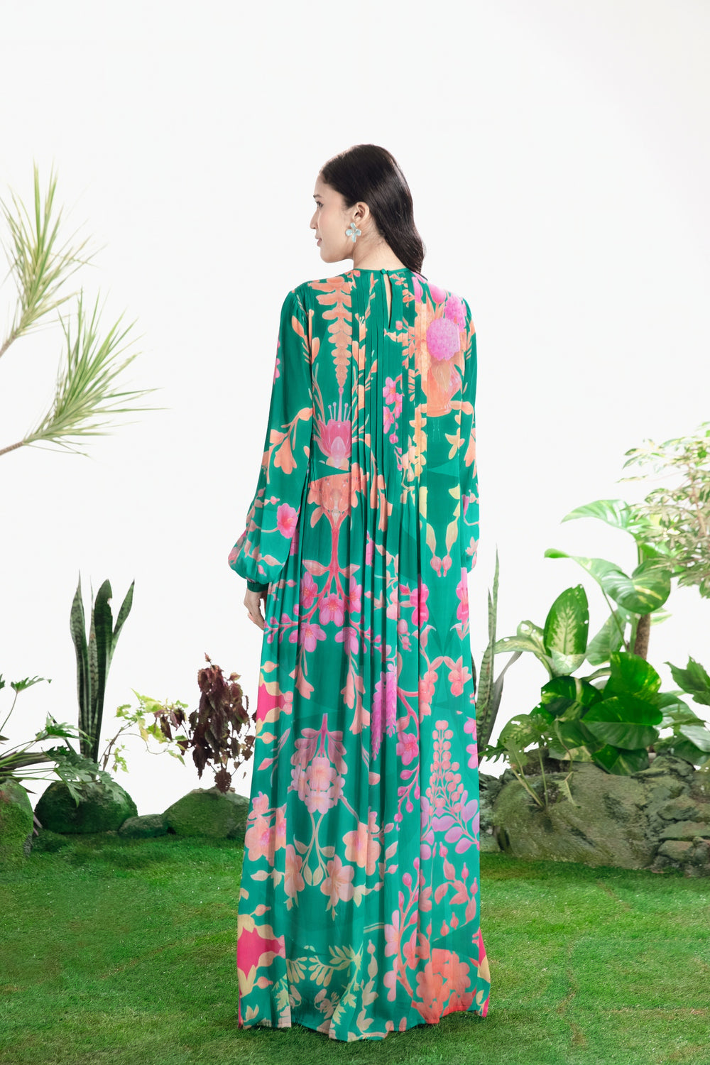 RIO PINTUCK KAFTAN DRESS-Kaftan, Dress-Siddhartha Bansal