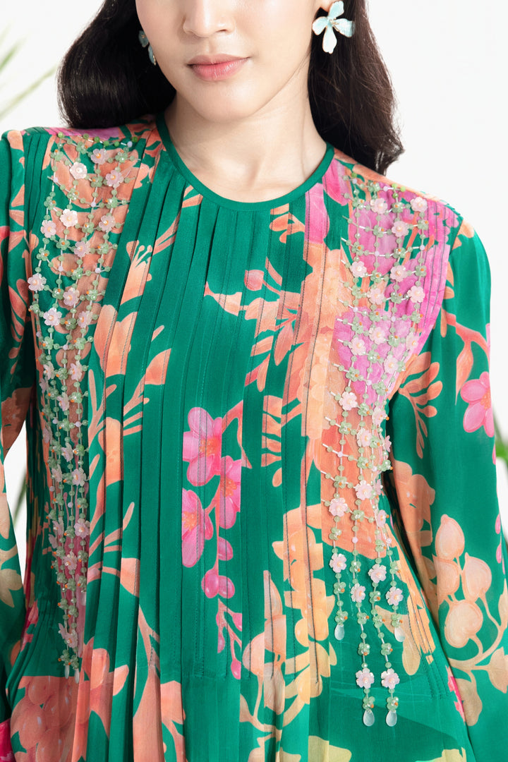 RIO PINTUCK KAFTAN DRESS-Kaftan, Dress-Siddhartha Bansal